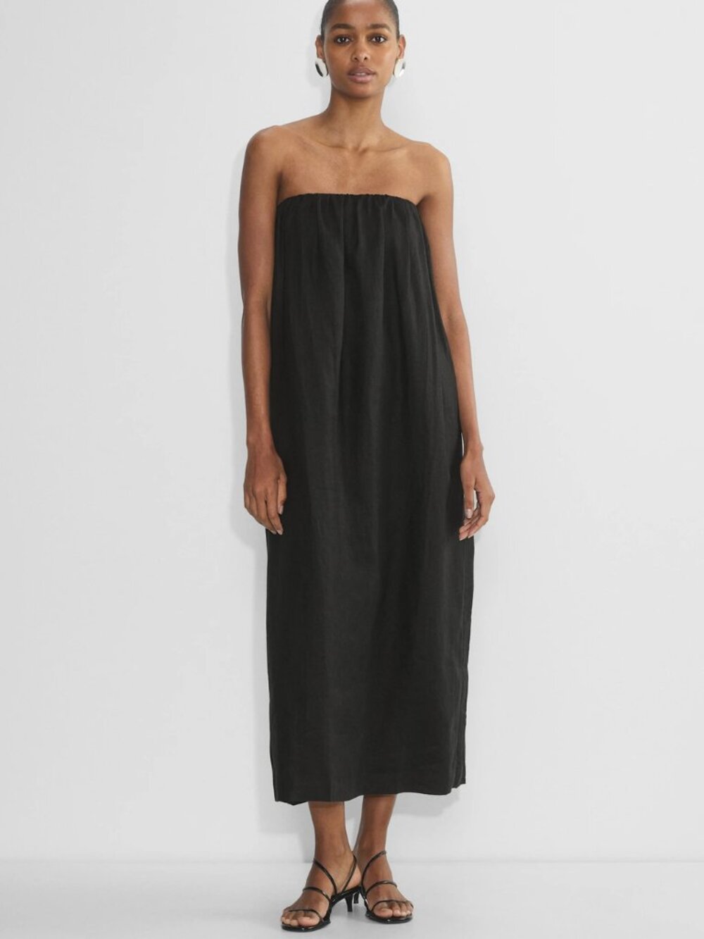 Aritzia Fitzgerald Linen Dress, Medium, Black